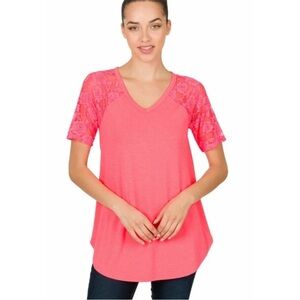 Zenana Lace Sleeve blouse